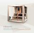 Személyre szabott megoldások 4 az 1-ben egyedi építésű kombinált szauna Mobilizálható himalájai sókabin Exclusive Garden Cube Luxury Garden Cube