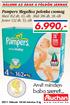 6.990,- Amit minden baba szeret... Pampers MegaBox pelenka csomag. Maxi 162 db, 43,-/db, Midi 186 db, 38,-/db Junior 132 db, 53,-/db