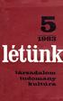 létünk TÁRSADALOM, TUDOMÁNY, KULTÚRA XIII. évifolyam, 5. szám, 1983. szeptember október Forum Könyvkiadó, Újvidék