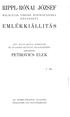 RIPPL-RÓNAI JÓZSEF EMLÉKKIÁLLÍTÁS PETROVICS ELEK HALÁLÁNAK TIZEDIK ÉVFORDULÓJÁRA RENDEZETT ÖZV. RIPPL-RÓNAI JÓZSEFNÉ