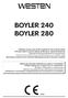 BOYLER 240 BOYLER 280