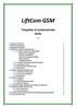 LiftCom GSM. Telepítési és karbantartási leírás. v 8