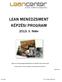 LEAN MENEDZSMENT KÉPZÉSI PROGRAM