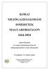 KORAI MEZŐGAZDÁLKODÁSI ISMERETEK MAGYARORSZÁGON 1664-1824