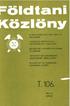 A MAGYARHONI FÖLDTANI TÁRSULAT FOLYÓIRATA 106. KÖTET TARTALOMJEGYZÉK - СОДЕРЖАНИЕ - CONTENU