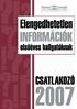 CSATLAKOZÓ. Felelős kiadó: Dibó Zoltán BME EHK elnök. Készült: 2007. július 4300 példányban