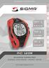 RC 1209 RUNNING COMPUTER SPEED DISTANCE HEART RATE US/GB. www.sigmasport.com