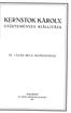 KERNSTOK KÁROLY BUDAPEST AZ RRNST.MU2EUM KIADÁSA 1917