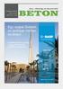 Beton - tõlünk függ, mit alkotunk belõle BETON BETON SZAKMAI HAVILAP 2011. JANUÁR XIX. ÉVF. 1. SZÁM