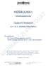 HIDRAULIKA I. feladatgyűjtemény. Gyakorló feladatok. az 1..és 2. zárthelyi dolgozathoz