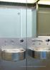 All-in-one mosdóhely modulok egyedi kivitelben nemesacél mosdóasztalokkal