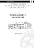 CISZTERCI REND NAGY LAJOS GIMNÁZIUMA ÉS KOLLÉGIUMA P EDAGÓGIAI PROGRAM