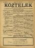 KÖZTELEK KÖZ-ÉS MEZŐGAZDASÁGI LAP. AZ ORSZÁGOS MAGYAR GAZDASÁGI EGYESÜLET HIVATALOS KÖZLÖNYE, Megjelenik minden szerdán és szombaton.