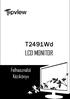 T2491Wd LCD MONITOR. Felhasználói Kézikönyv