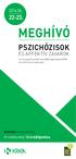 MEGHÍVÓ PSZICHÓZISOK OPAI 22-23. ÉS AFFEKTÍV ZAVAROK 2016.04. A rendezvény 14 kreditpontos. Bükfürdő, Greenfield Hotel