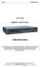 AVC721. Digitális videorecorder. Felhasználói kézikönyv