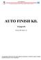 AUTO FINISH Kft. Árjegyzék. Érvényes 2009. február 9.-től