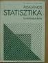 A KÖZGAZDASÁGI TECHNIKUMOK ÁLTALÁNOS STATISZTIKA'' C. TANKÖNYVÉNEK BÍRÁLATA