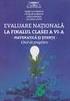 EVALUARE NAŢIONALĂ LA FINALUL CLASEI a VI-a 2015