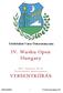 IV. Wushu Open Hungary VERSENYKIÍRÁS. Törökbálint Város Önkormányzata március Törökbálinti Sportcsarnok