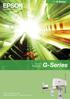 G-Series. Epson. Robots. G-Series. Epson. Robots. Epson SCARA G-sorozat : Nagyobb teljesítmény hatékonyabb munka