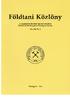 Földtani Közlöny. A Magyarhoni Földtani Társulat folyóirata Bulletin of the Hungarian Geological Society. Vol No. 1