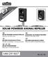 SOLAR POWERED ANIMAL REPELLER