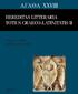 HEREDITAS LITTERARIA TOTIUS GRAECO-LATINITATIS II