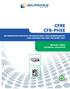 CFRE CFR-PHEE KIS ENERGIAFOGYASZTÁSÚ, HŐVISSZANYERŐS SZELLŐZŐBERENDEZÉS LOW CONSUMPTION HEAT RECOVERY UNIT MŰSZAKI LEÍRÁS TECHNICAL CATALOGUE