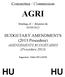 Committee / Commission AGRI. Meeting of / Réunion du 03/09/2012. BUDGETARY AMENDMENTS (2013 Procedure) AMENDEMENTS BUDGÉTAIRES (Procédure 2013)