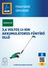 3,6 VOLTOS LI-ION AKKUMULÁTOROS FŰNYÍRÓ OLLÓ