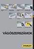 VÁGÓSZERSZÁMOK. Rögzített Pengés Kések 65. Tördelhető pengés kések 70. Visszatolható Pengés Kések 67. Speciális-, Sport-, és Zsebkések 73.