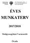 ÉVES MUNKATERV 2017/2018 Medgyesegyházi Varázserdő Óvoda