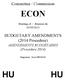 Committee / Commission ECON. Meeting of / Réunion du 05/09/2013. BUDGETARY AMENDMENTS (2014 Procedure) AMENDEMENTS BUDGÉTAIRES (Procédure 2014)