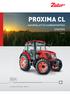 PROXIMA CL HASZNÁLATI ÉS KARBANTARTÁSI UTASÍTÁS 07/2017. Ha traktor, akkor Zetor óta.