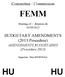 Committee / Commission FEMM. Meeting of / Réunion du 03/09/2012. BUDGETARY AMENDMENTS (2013 Procedure) AMENDEMENTS BUDGÉTAIRES (Procédure 2013)