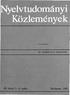 Közlemények. Szerkesztő: 92. kötet 1 2. szám