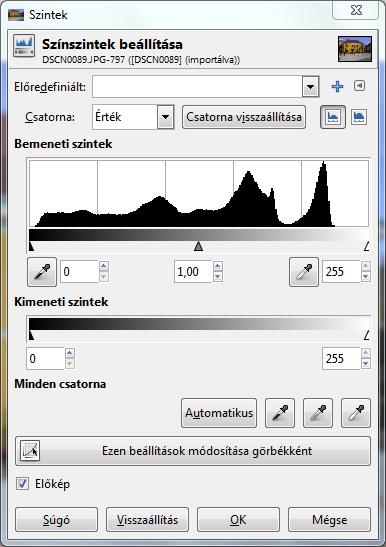 Gamma: Gamma a képet alkotó pixelek világosságértékét ábrázoló függvény.