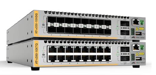x550 Layer3 managed 10G switch Model Fixed Ports xsfp Ports PoE+ Ports X550-16XTQ 16 x 1G/10Gbps T 2 x 40Gbps xfp 480W X550-16XSQ 16 x