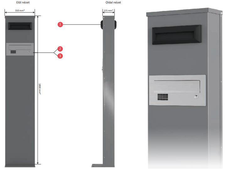 Modern Panel Postaláda EQ Oszlop, Invisible BOX Bruttó ár ÁR - 96.