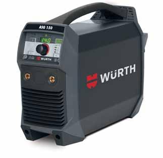 AKKUMULÁTOROS HEGESZTŐ INVERTER ASG 150 Legyen a hegyekben, az erdőben vagy a szántóföldön, a Würth akkumulátoros hegesztő készülék korlátlan mobilitást biztosít az Ön számára.