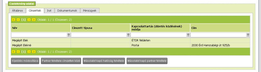 teljes eljárás, csupán a cselekmény (cselekményláncolat) végzésének joga kerül át a kiválasztott hatósághoz.