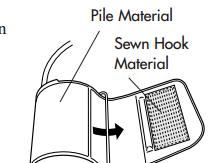 BP measurement e e Place the blood pressure cuff around the upper portion of the arm of the volunteer.