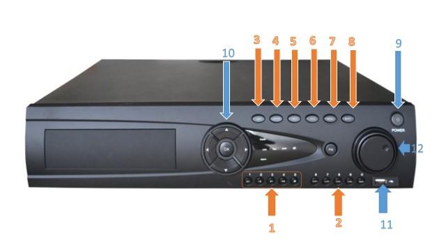 Video kimenet BNC 3. Audio be\kimenet 4. Tápkapcsoló 5. Ventilátor 6. Video kimenet VGA 7. Video kimenet HDMI 8.