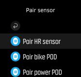 3.23. POD-ok és szenzorok párosítása Párosítsa az órát a Bluetooth Smart POD-okkal és szenzorokkal annak érdekében, hogy hozzáférhessen olyan kiegészítő információkhoz, mint az edzés alatti