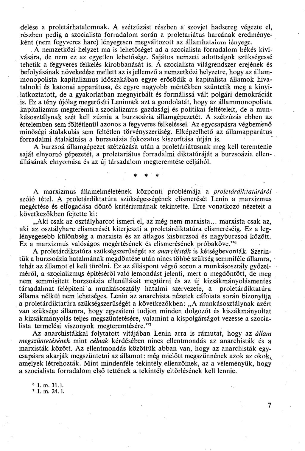 delése a proletárhatalomnak.