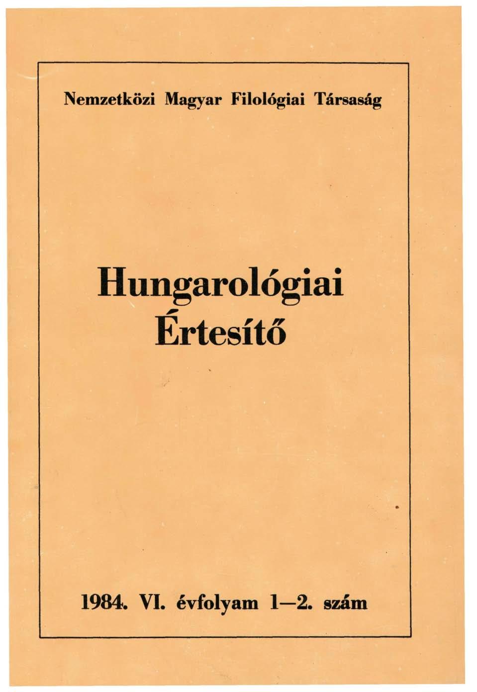 Nemzetközi Magyar Filológiai Társaság