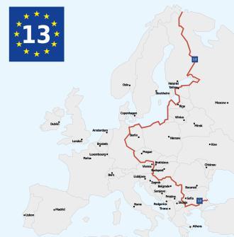 BICIKLISTIČKE STAZE - KERÉKPÁRUTAK - BICYCLE ROAD EuroVelo 13 na južnom Podunavlju / EuroVelo 13 a Dél-Dunántúlon / EuroVelo 13 in the east Danube valley Dionica biciklističke staze između naselja