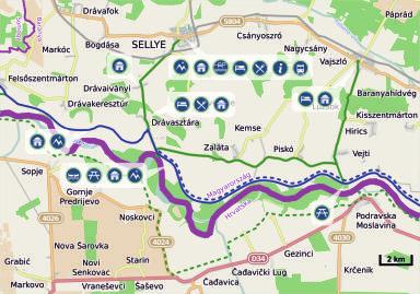 villages Barcs and Felsőszentmárton goes through the forest part of the Drava coast and the small villages of the Drava River Basin Region. The road is 31.