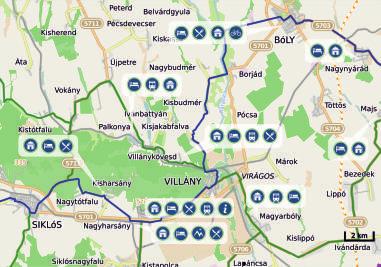 Biciklistička staza između naselja Villány i Sátorhely Villány Sátorhely közötti kerékpárút Bicycle road between the villages Villány and Sátorhely Biciklistička staza između naselja Villány i